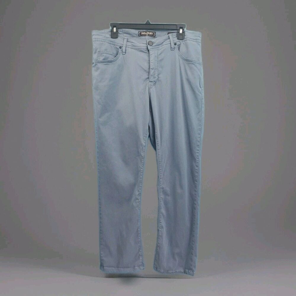 Jack Of Spades JACK No1 Straight Leg 36 Waist  Pants Lightweight Slate Livid Rea